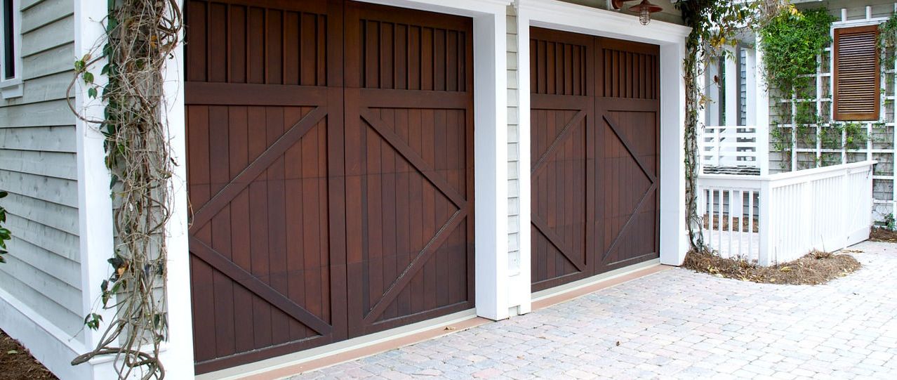 dark wood carriage doors