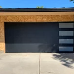 Modern Garage Door on new constuction