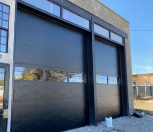 Commercial Garage Door with Windows Installation