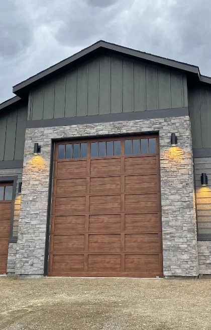 Wooden Garage door for and RV